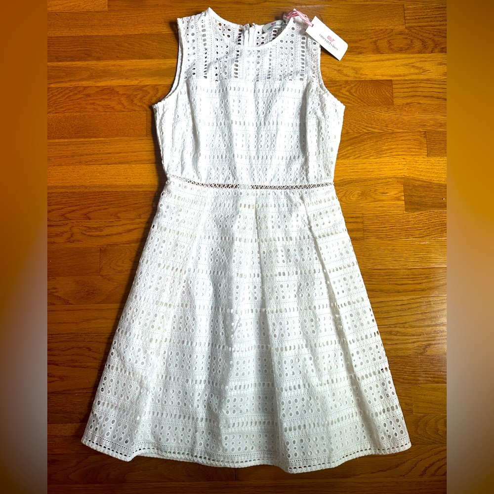 Eyelet Fit and Flare Dress by Vineyard Vines (Knee Length)